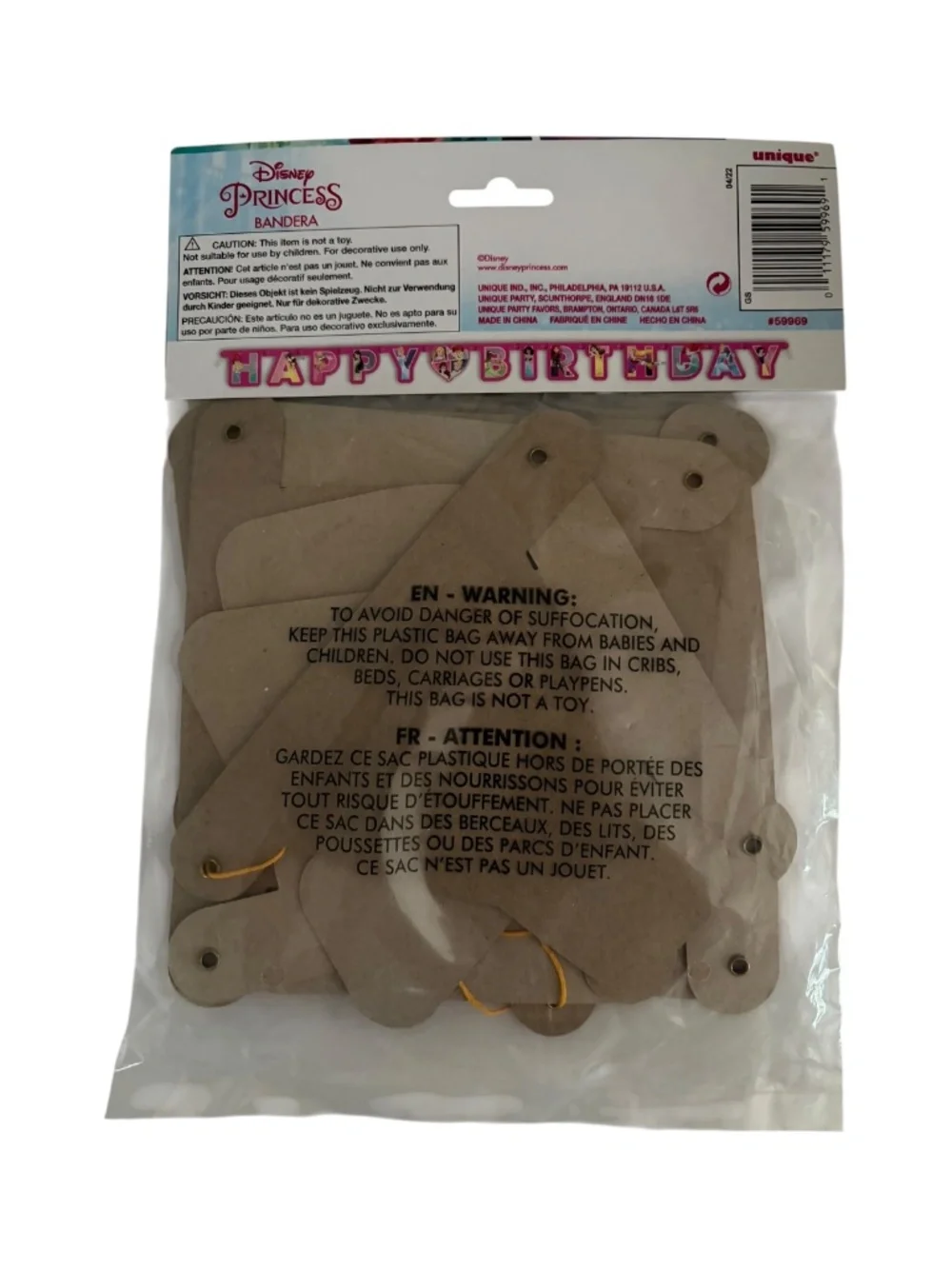 Disney Princess Happy Birthday Banner 6 Ft New in Package Party Decor
